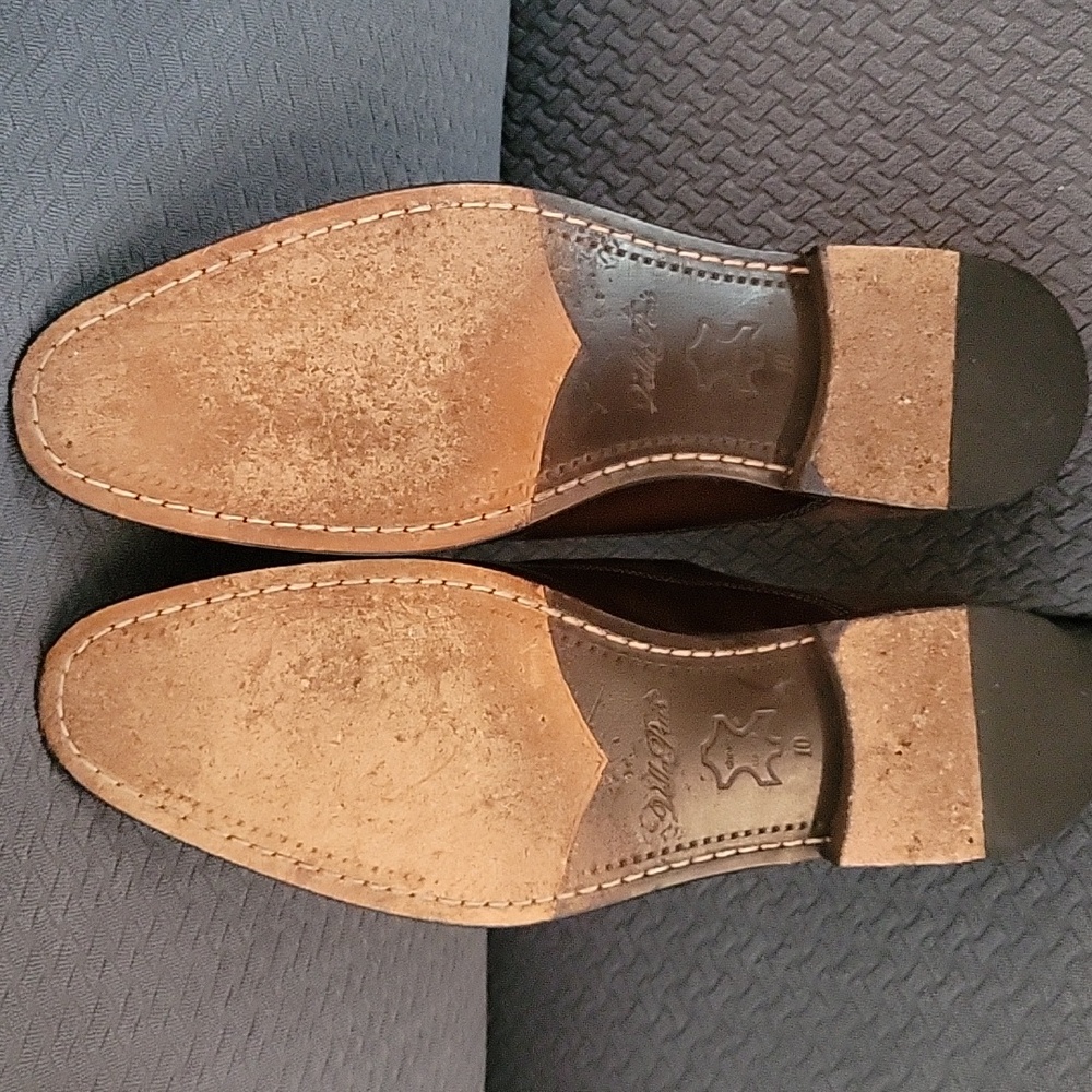 VellaPais Men's Dark/Light Brown Leather/Suede Oxford Shoes SZ 10 Style 4114 - Picture 9 of 10